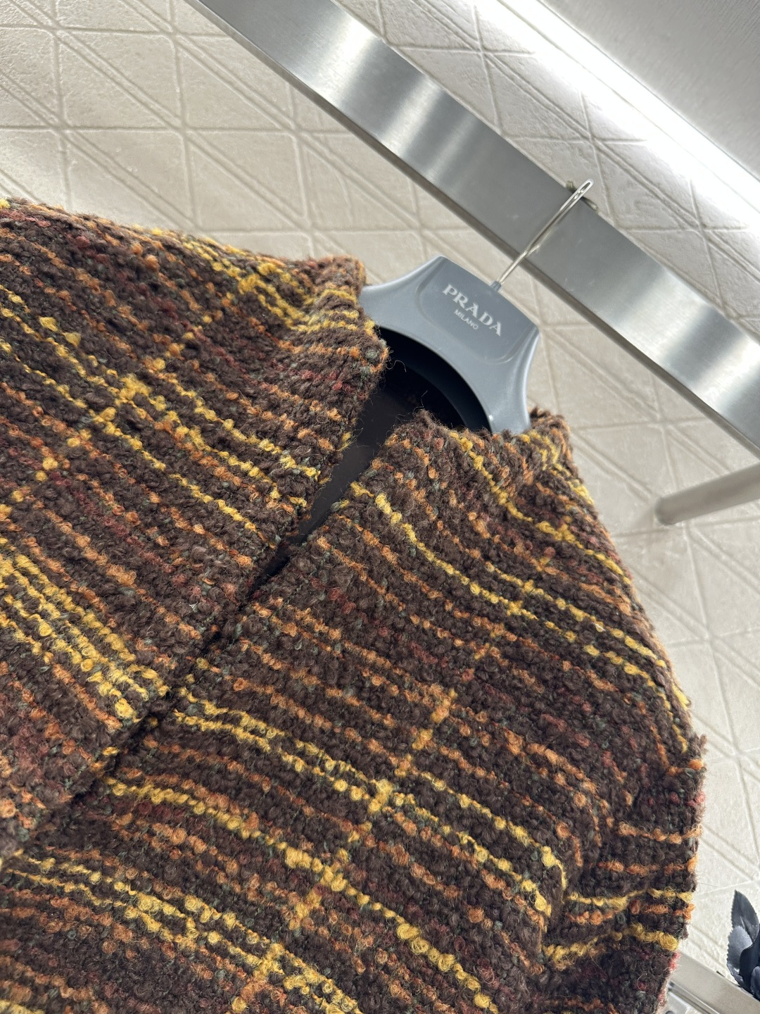 ♥lP。*♥2026新品上架 编织中长款毛呢外套定制YB进口粗纺羊毛呢材质，质感高级，品相十足，中长款高