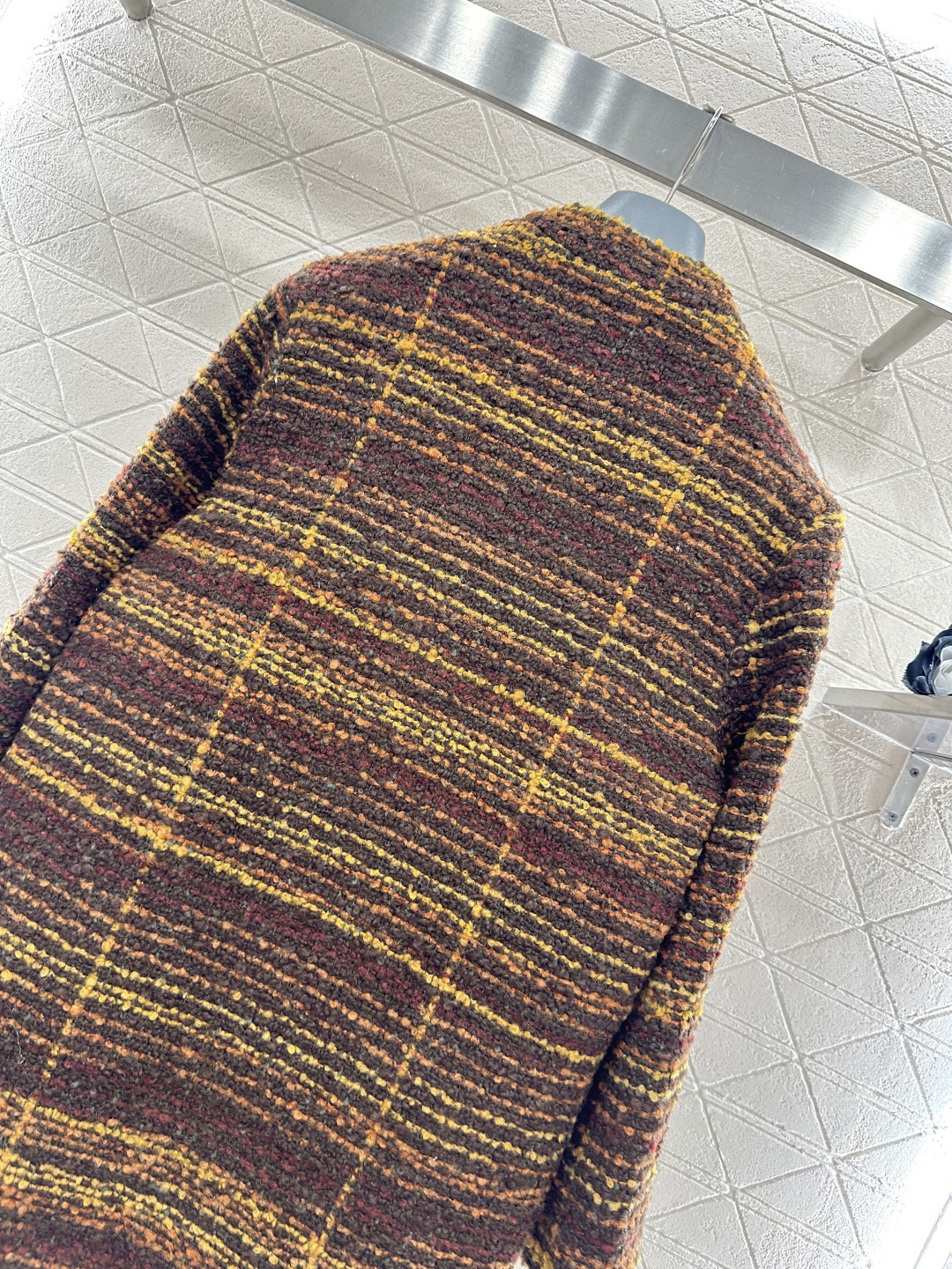 ♥lP。*♥2026新品上架 编织中长款毛呢外套定制YB进口粗纺羊毛呢材质，质感高级，品相十足，中长款高