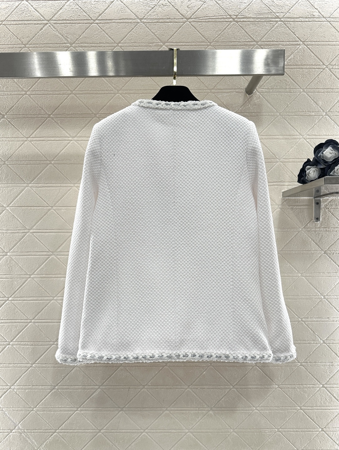 ♥Chane*♥2026新品上架 圆领捆边外套定制YB进口粗纺羊毛呢材质，质感高级，品相十足，圆领洋装外