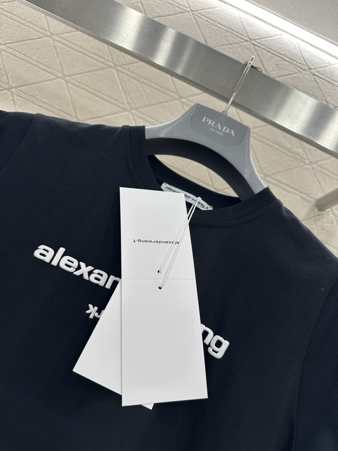 ♥Alexander wan*♥2026新品上架 圆领起泡印花徽标𝑇𝑒𝑒定制YB丝光全棉材质，质感光泽，