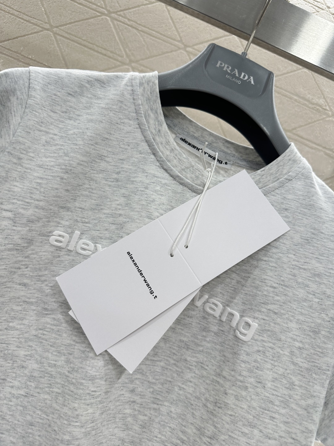 ♥Alexander wan*♥2026新品上架 圆领起泡印花徽标𝑇𝑒𝑒定制YB丝光全棉材质，质感光泽，