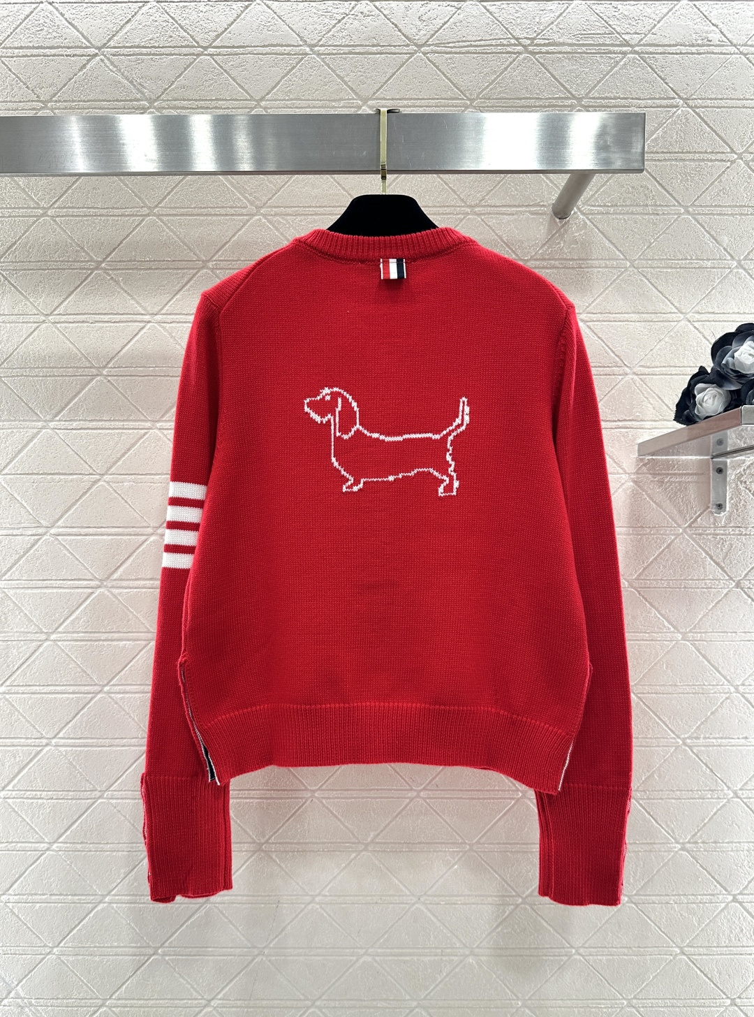 ♥Thom Brown*♥2026新品上架 圆领横杠针织开衫定制YB羊毛纱线织造，质感高级，舒适柔软，圆