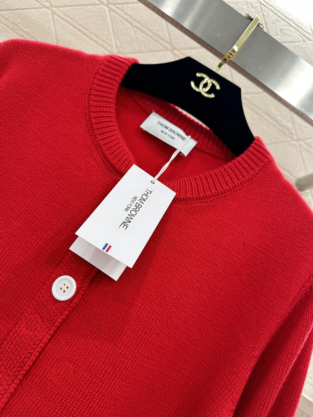 ♥Thom Brown*♥2026新品上架 圆领横杠针织开衫定制YB羊毛纱线织造，质感高级，舒适柔软，圆