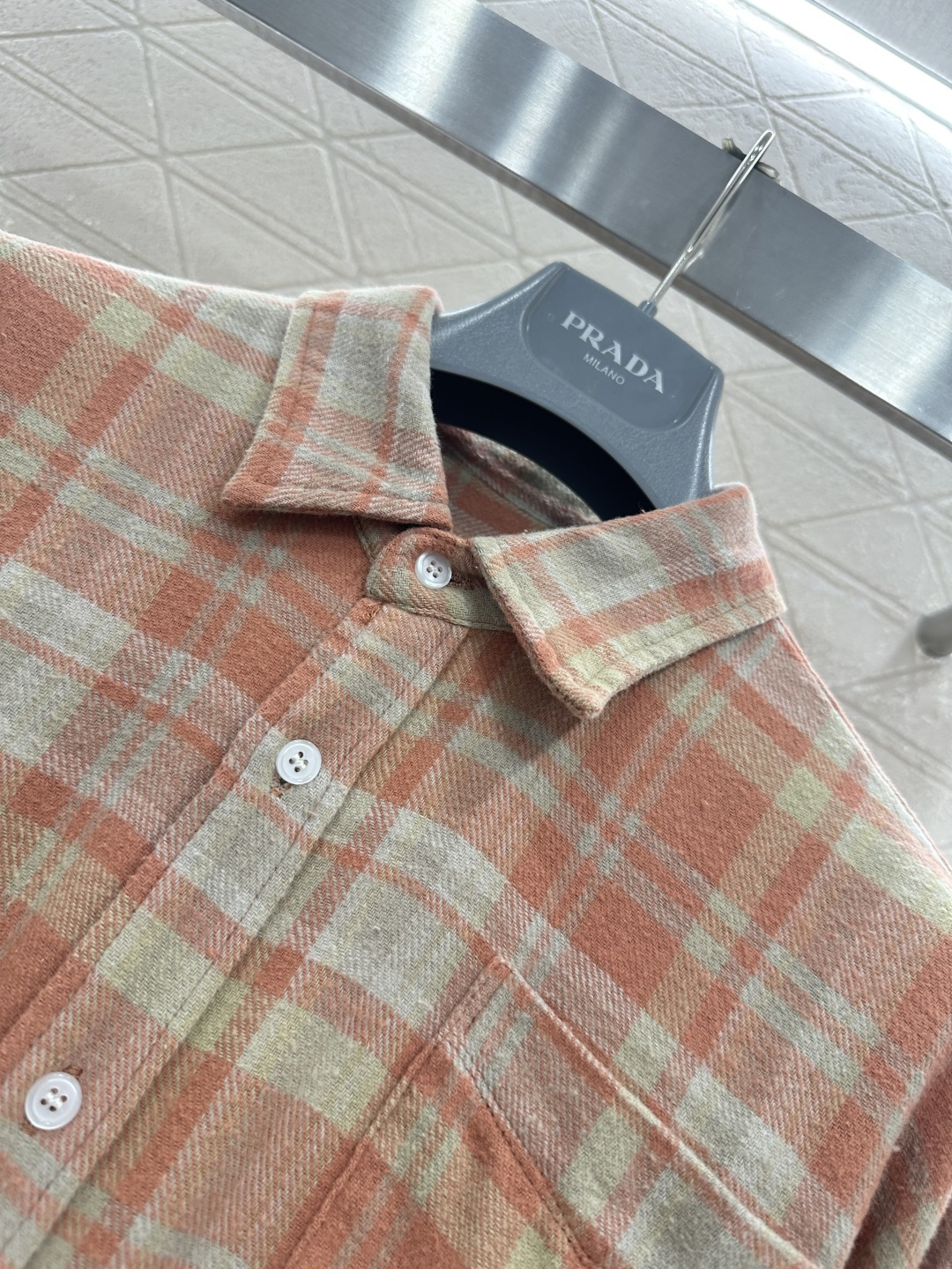 ♥R13*♥2026新品上架 复古格纹毛边衬衣定制YB斜纹全棉材质，舒适柔软，透气好穿，水洗做旧复古衬衣