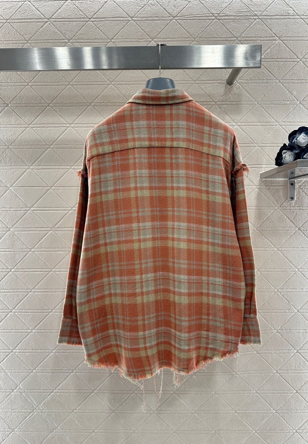 ♥R13*♥2026新品上架 复古格纹毛边衬衣定制YB斜纹全棉材质，舒适柔软，透气好穿，水洗做旧复古衬衣