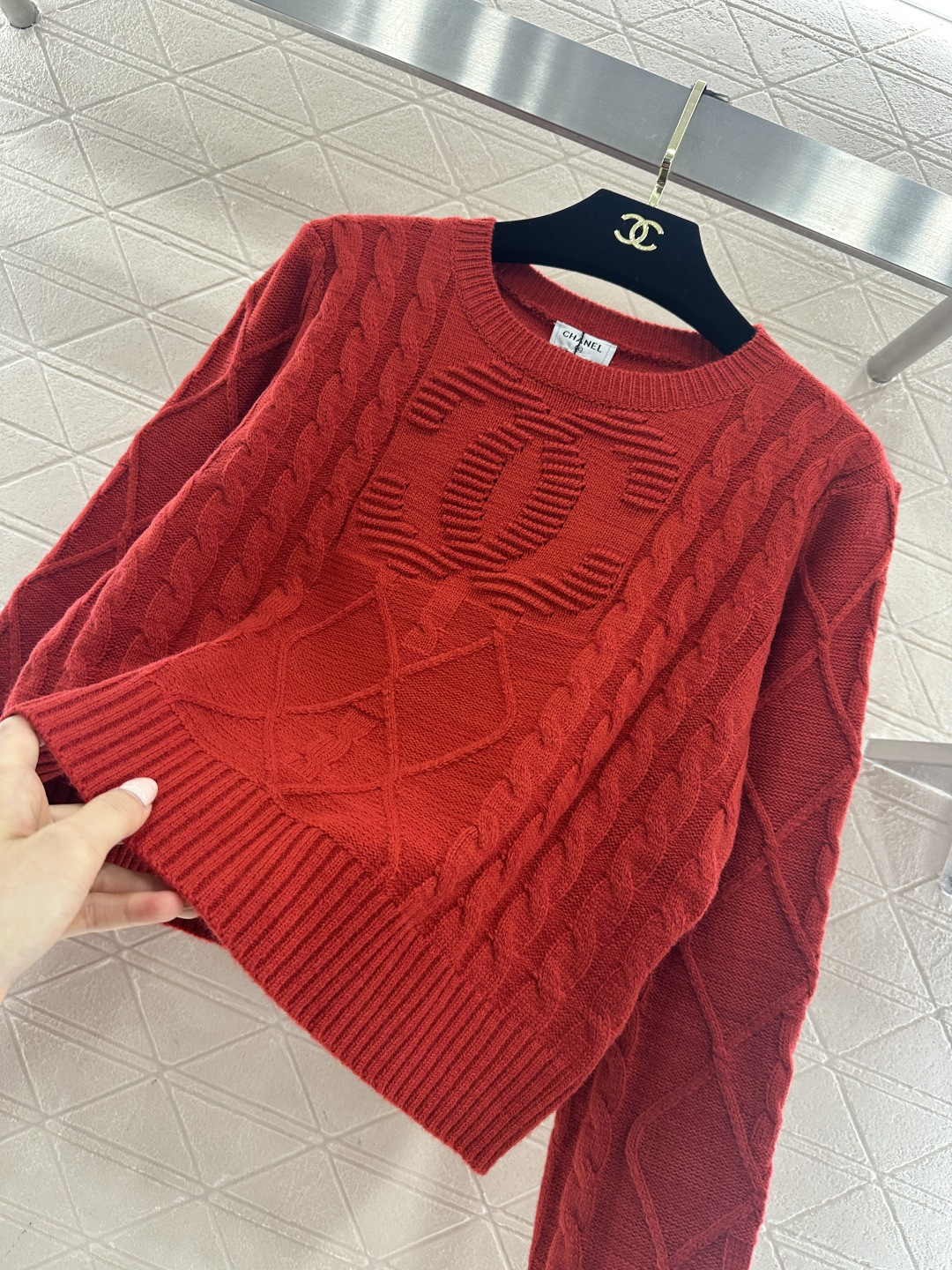 ♥Chane*♥2026新品上架 圆领麻花针织套头毛衣定制YB羊毛纱线织造，质感细腻，穿搭舒适，圆领针织
