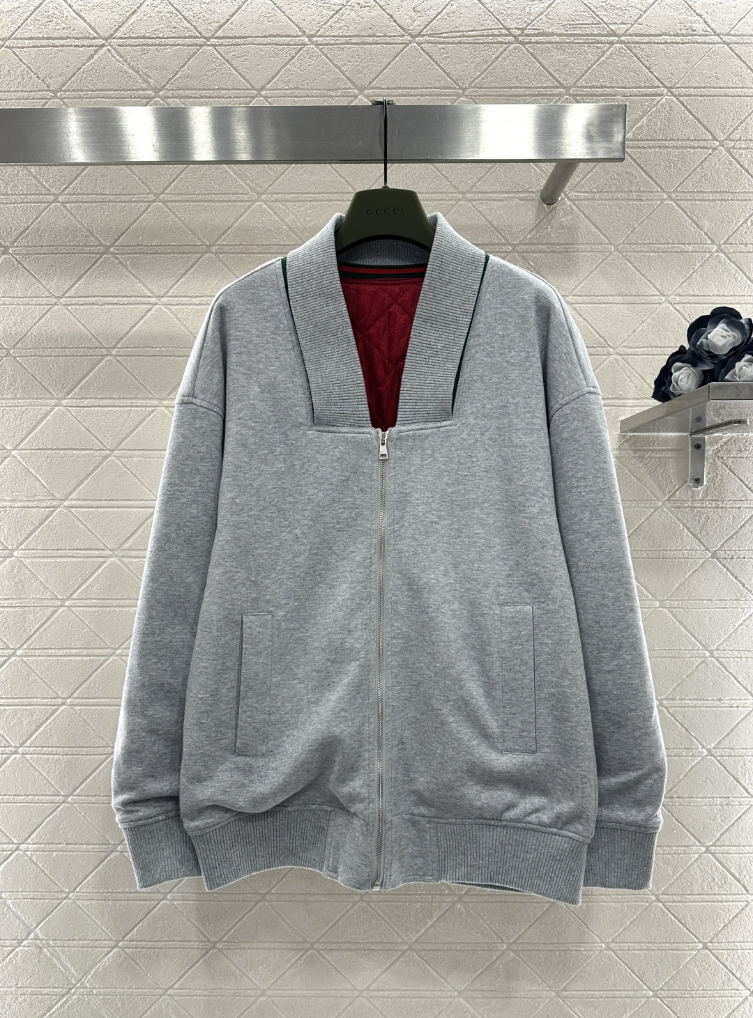 ♥Gucc*♥2026新品上架 贺岁拉链棉服外套新年贺岁系列#定制YB斜纹全棉材质，质感高级，挺括有型，