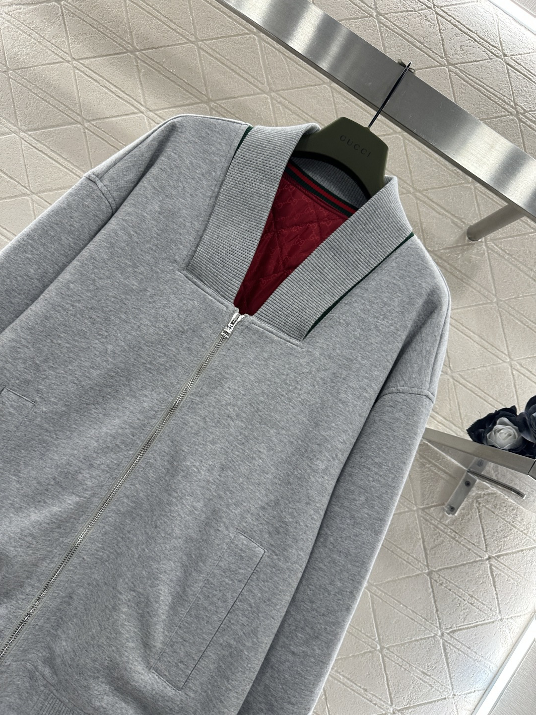 ♥Gucc*♥2026新品上架 贺岁拉链棉服外套新年贺岁系列#定制YB斜纹全棉材质，质感高级，挺括有型，
