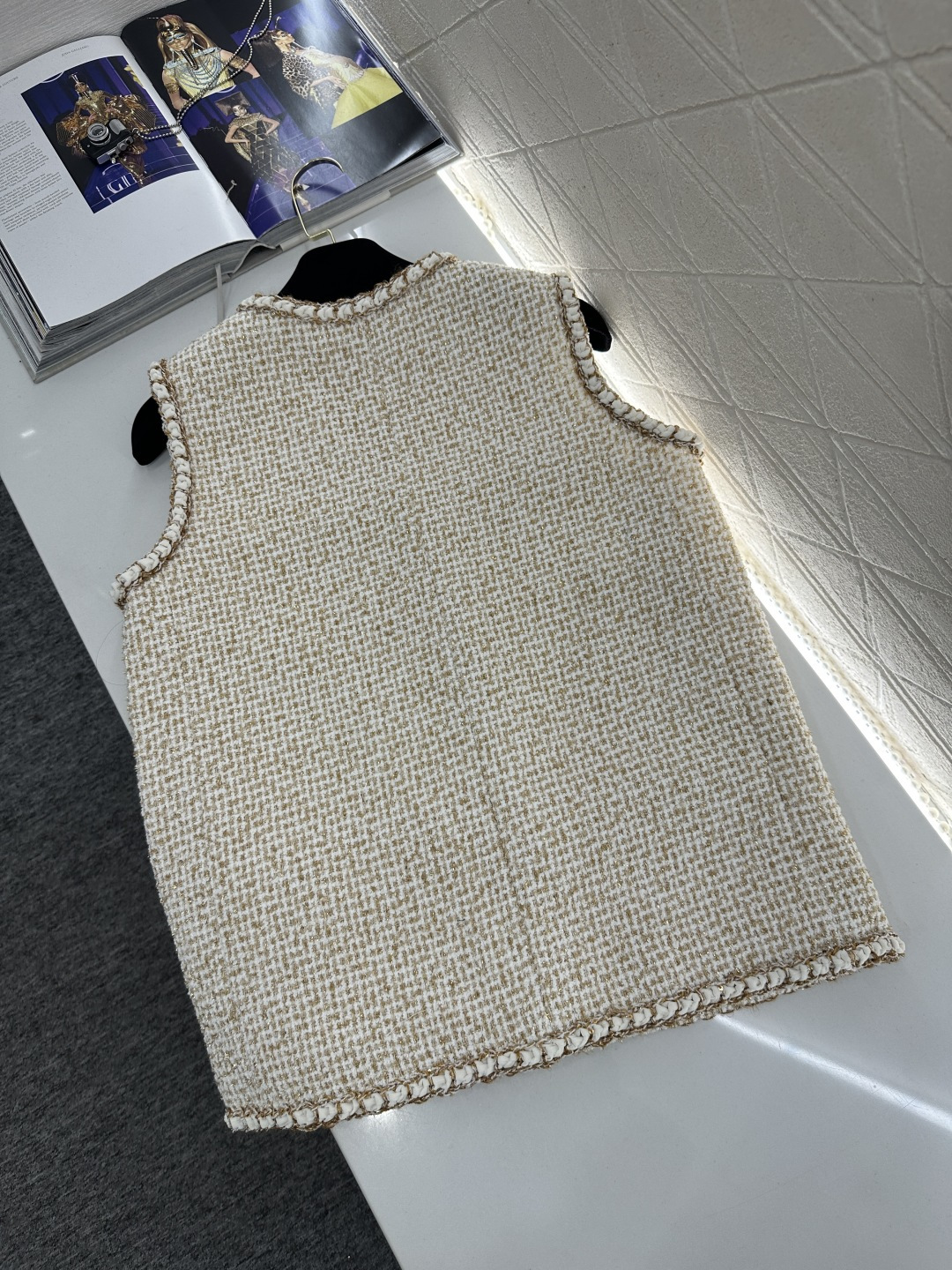 ♥Chane*♥2026新品上架 捆边洋装马甲定制YB进口粗纺羊毛呢材质，质感高级，品相十足，洋装马甲外