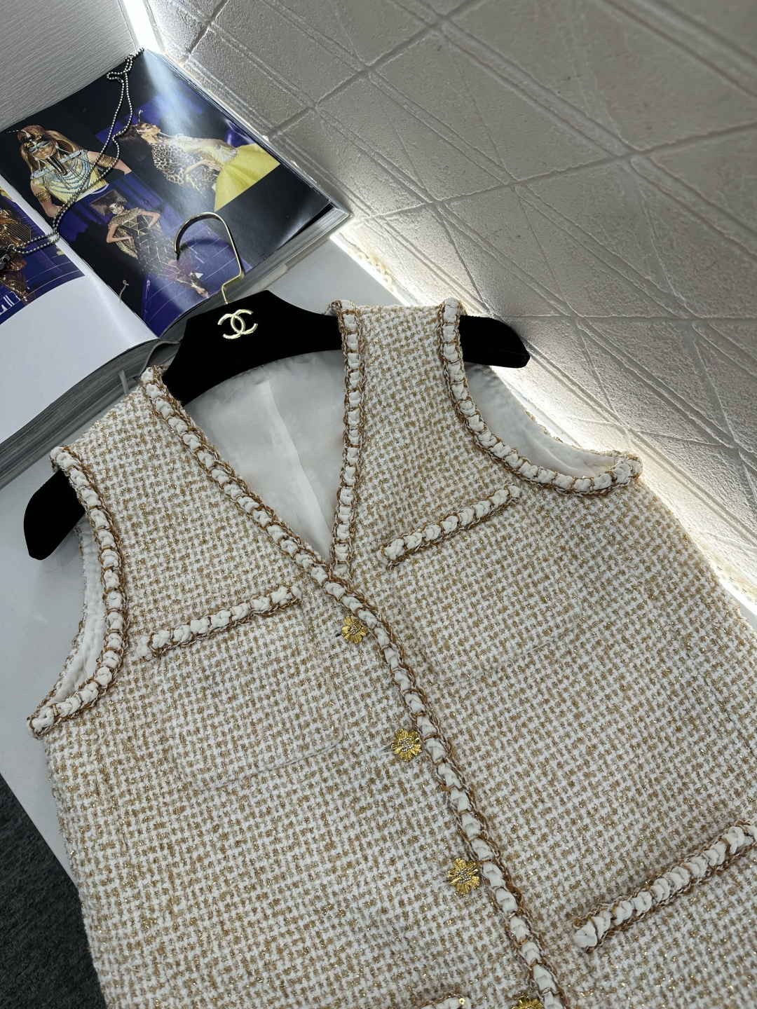 ♥Chane*♥2026新品上架 捆边洋装马甲定制YB进口粗纺羊毛呢材质，质感高级，品相十足，洋装马甲外