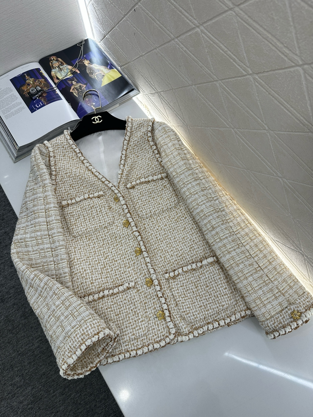 ♥Chane*♥2026新品上架 捆边假两件洋装外套定制YB进口粗纺羊毛呢材质，质感高级，品相十足，洋装