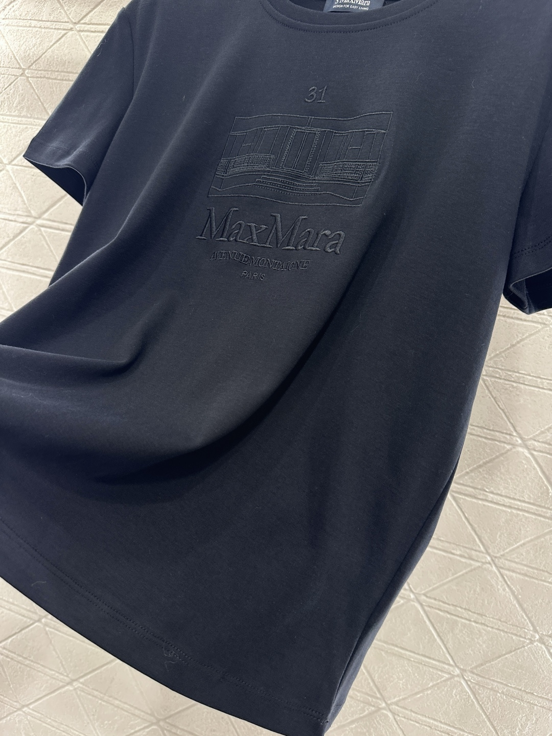 ♥Maxmar*♥2026新品上架 圆领刺绣徽标𝑇𝑒𝑒定制YB原生全棉材质，透气舒适，质感十足，常规正肩