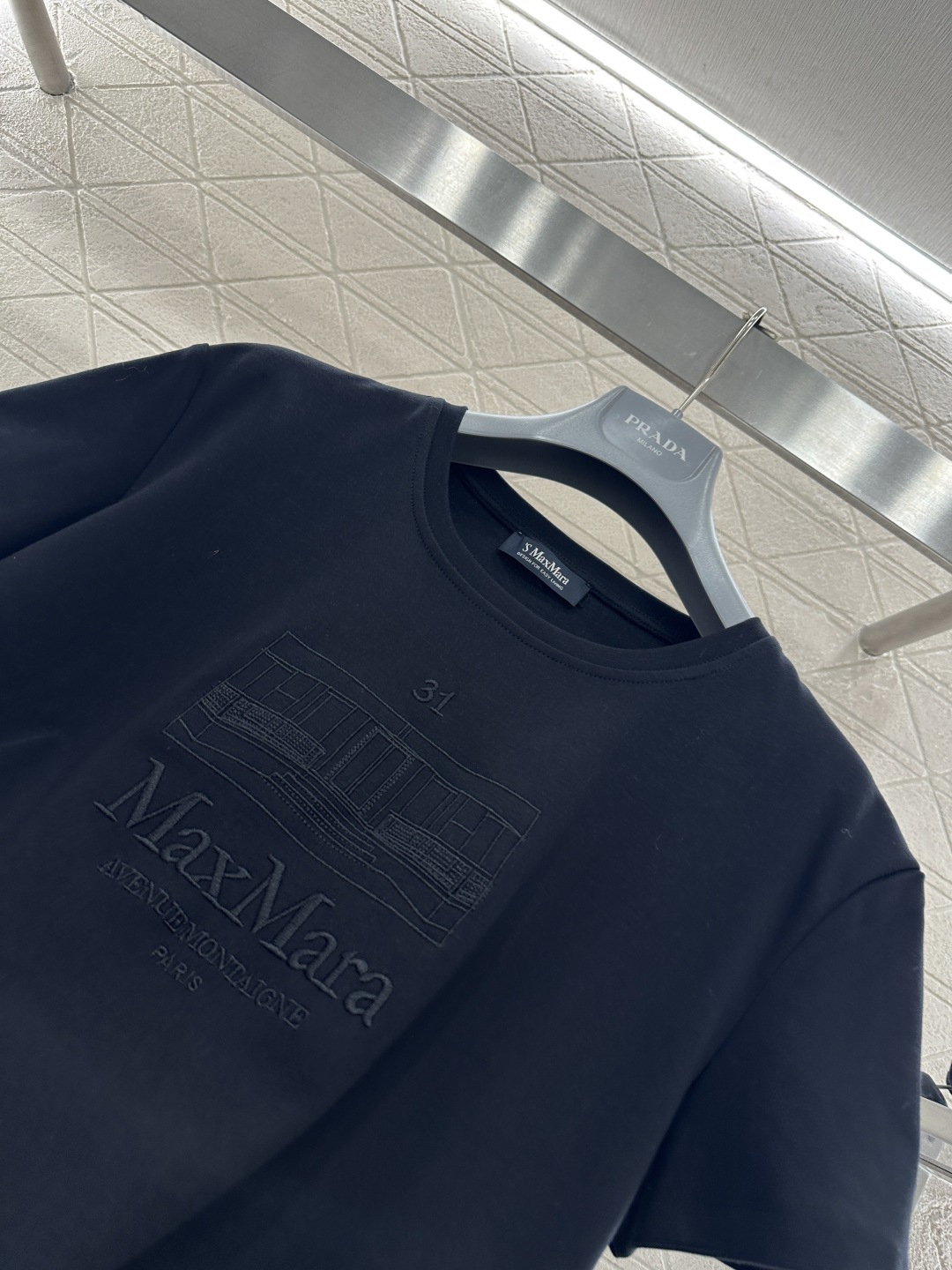♥Maxmar*♥2026新品上架 圆领刺绣徽标𝑇𝑒𝑒定制YB原生全棉材质，透气舒适，质感十足，常规正肩