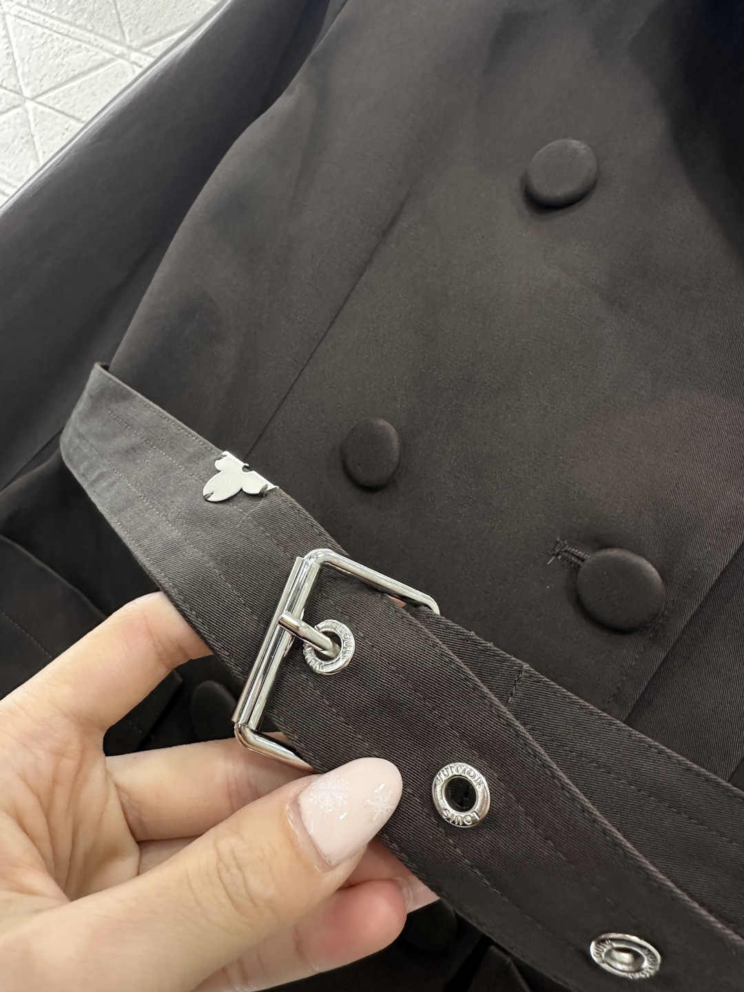 ♥Louis vuitto*♥2026新品上架 翻领西装腰带压褶短裙套装定制YB进口斜纹全棉材质，质感上