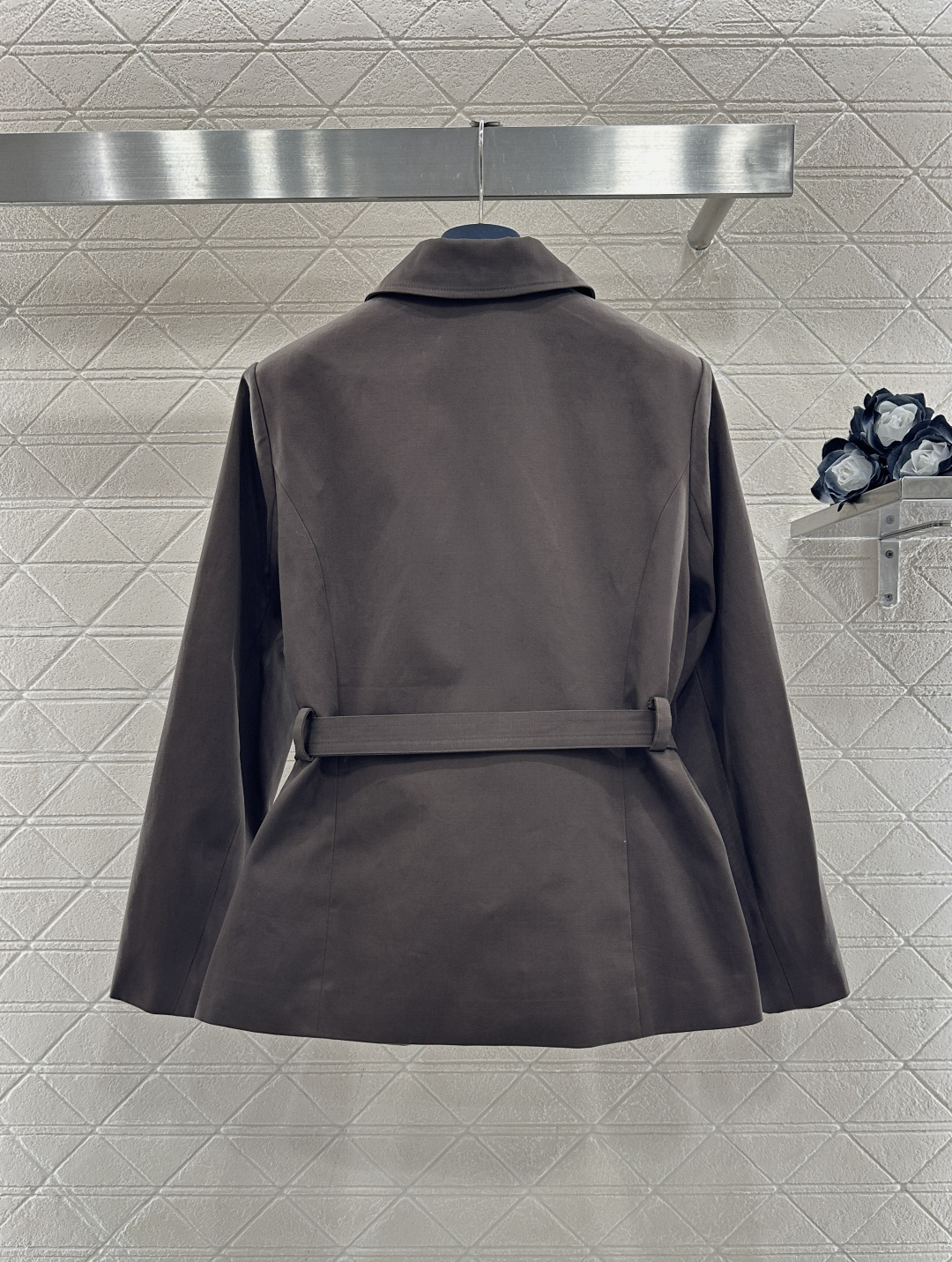 ♥Louis vuitto*♥2026新品上架 翻领西装腰带压褶短裙套装定制YB进口斜纹全棉材质，质感上