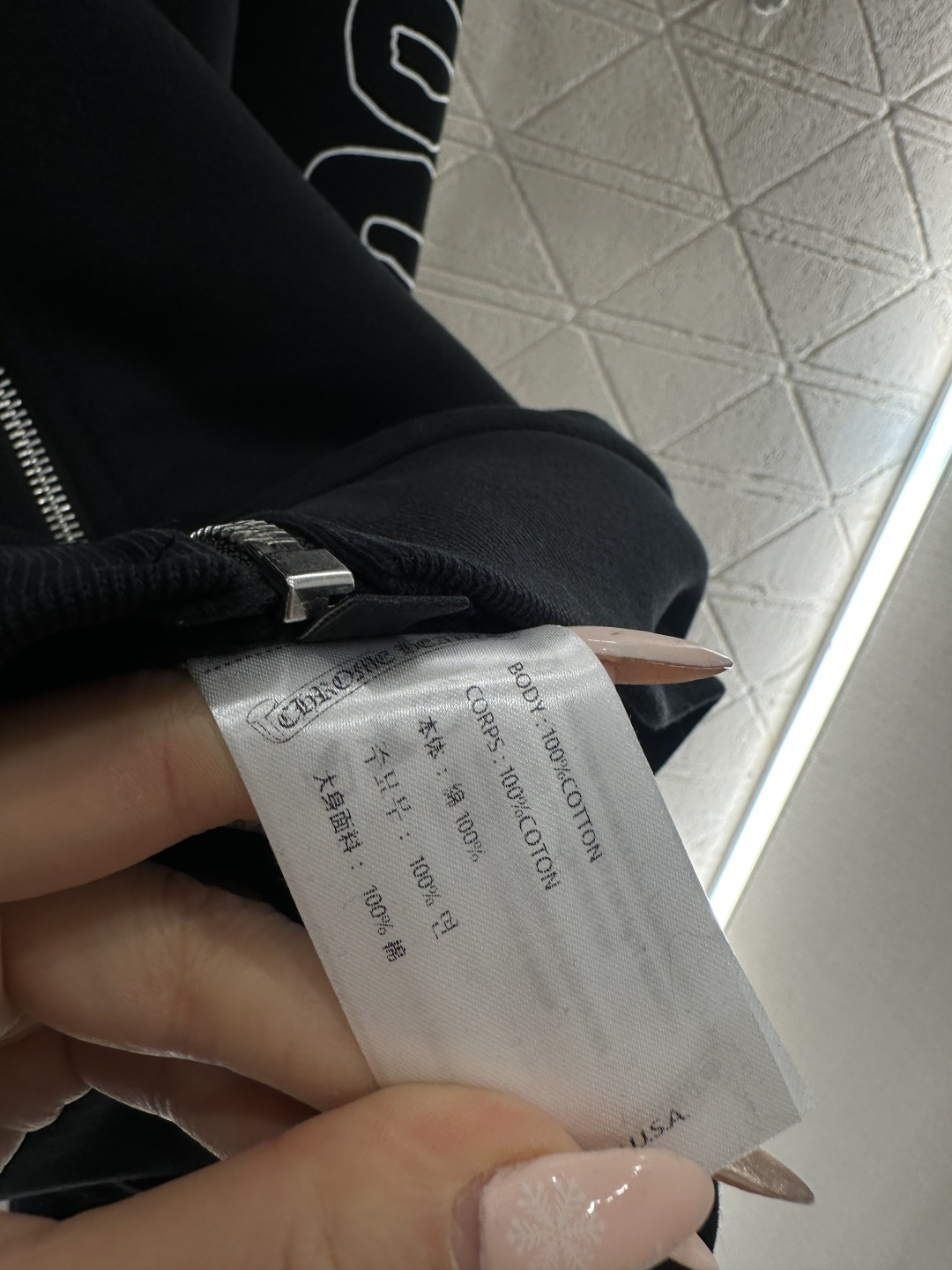 ♥Chrome hear*♥2026新品上架 十字架连帽抽绳卫衣外套定制YB原生全棉材质，穿搭舒适，质感