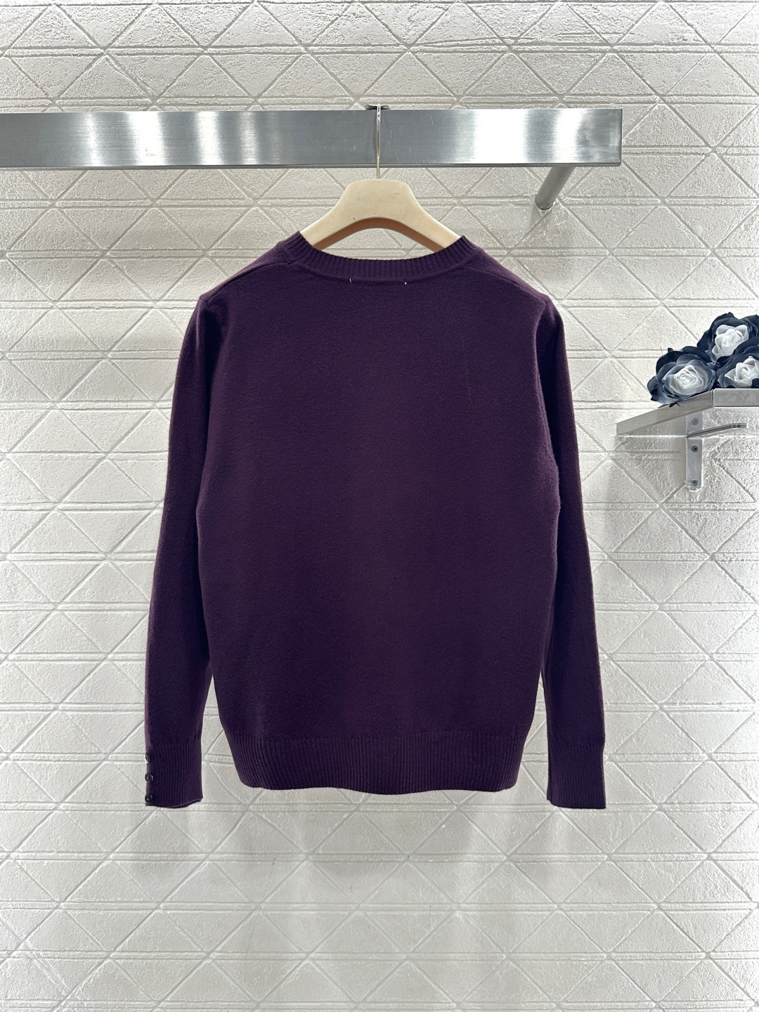 ♥Miumi*♥2026新品上架 圆领针织套头毛衣定制YB羊毛纱线织造，质感细腻，穿搭舒适，圆领针织套头