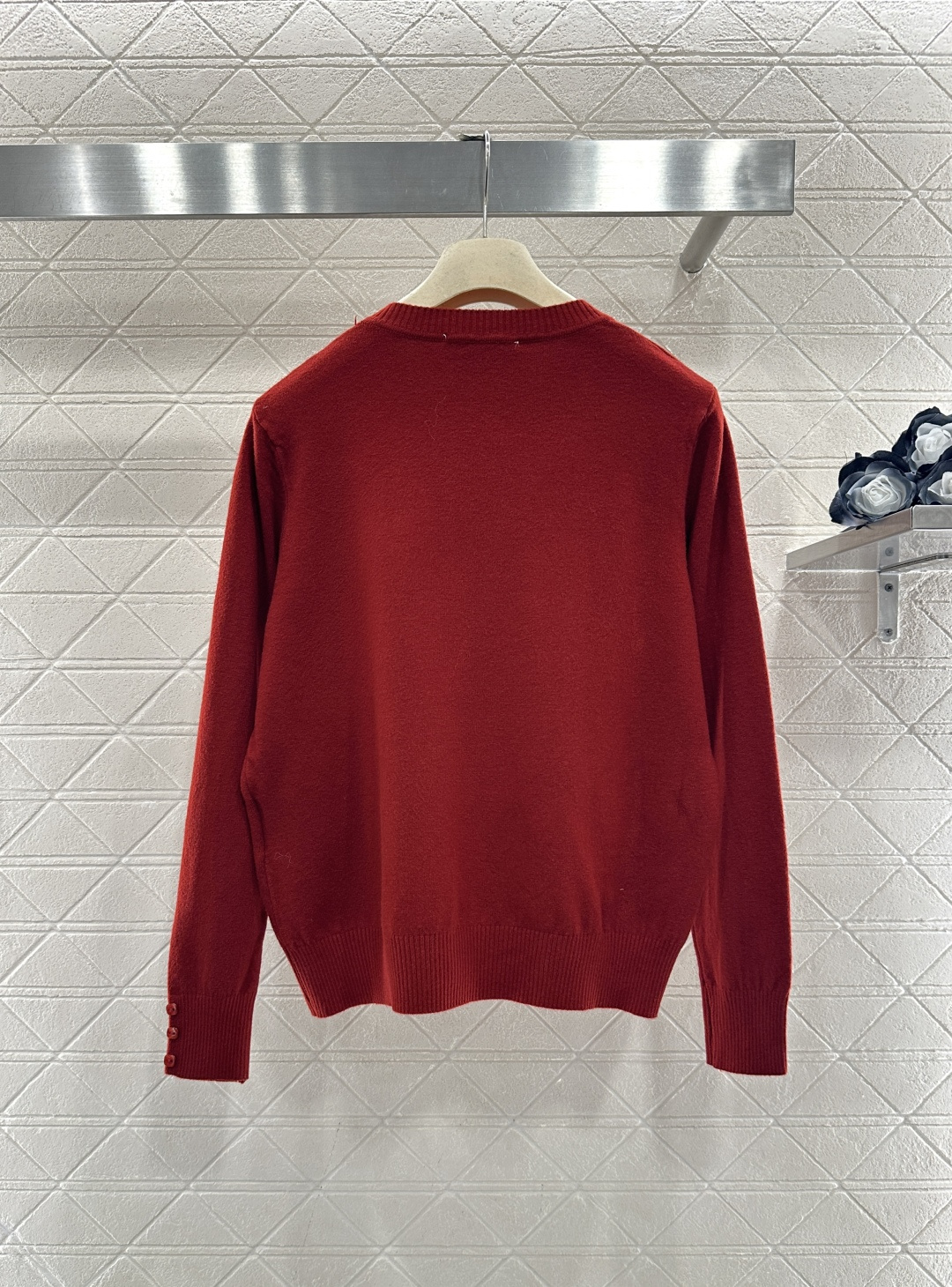 ♥Miumi*♥2026新品上架 圆领针织套头毛衣定制YB羊毛纱线织造，质感细腻，穿搭舒适，圆领针织套头