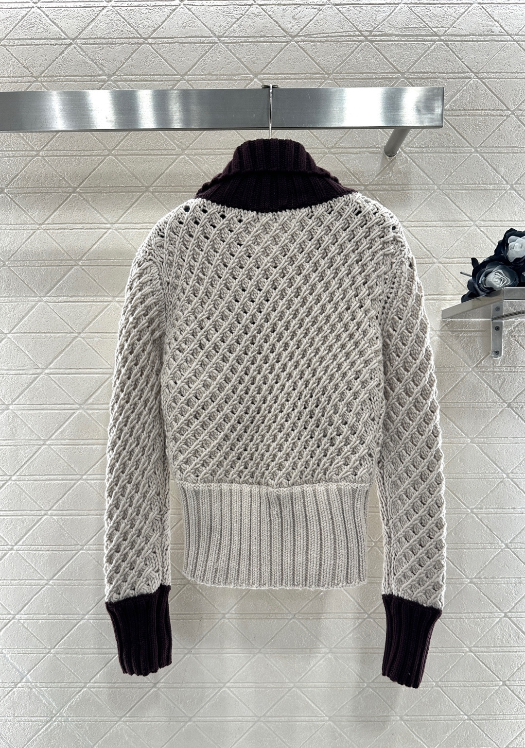 ♥Louis vuitto*♥2026新品上架 镂空翻领针织拉链外套定制YB羊毛纱线织造，穿搭舒适，质感