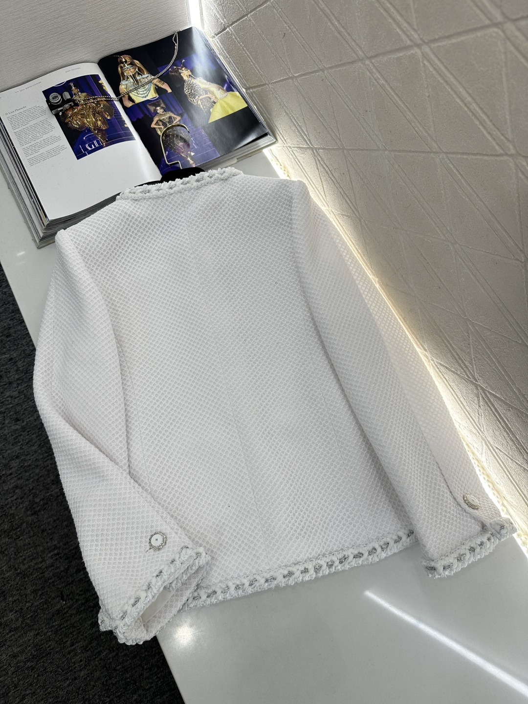 ♥Chane*♥2026新品上架 圆领捆边外套定制YB进口粗纺羊毛呢材质，质感高级，品相十足，圆领洋装外