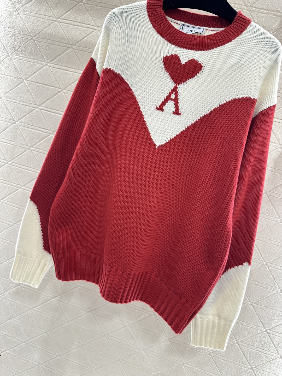 ♥Ami*♥2026新品上架 圆领针织廓形毛衣定制YB羊毛纱线织造，质感细腻，穿搭舒适，圆领针织套头毛衣