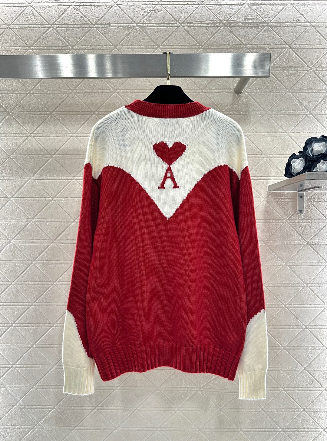 ♥Ami*♥2026新品上架 圆领针织廓形毛衣定制YB羊毛纱线织造，质感细腻，穿搭舒适，圆领针织套头毛衣