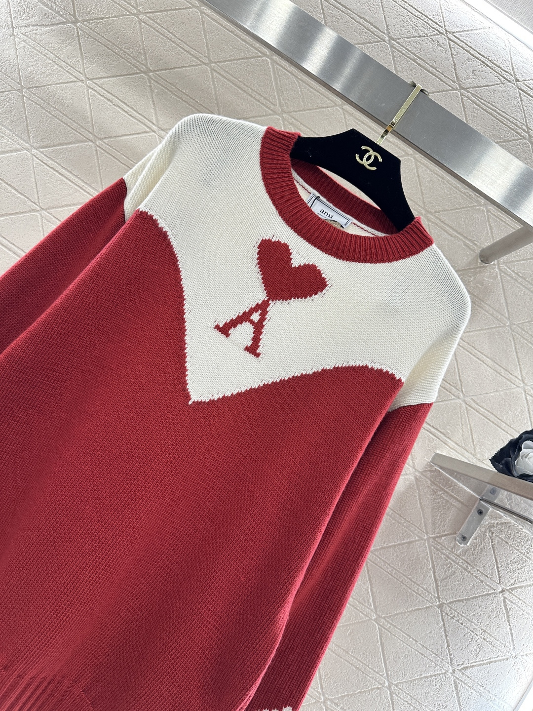 ♥Ami*♥2026新品上架 圆领针织廓形毛衣定制YB羊毛纱线织造，质感细腻，穿搭舒适，圆领针织套头毛衣