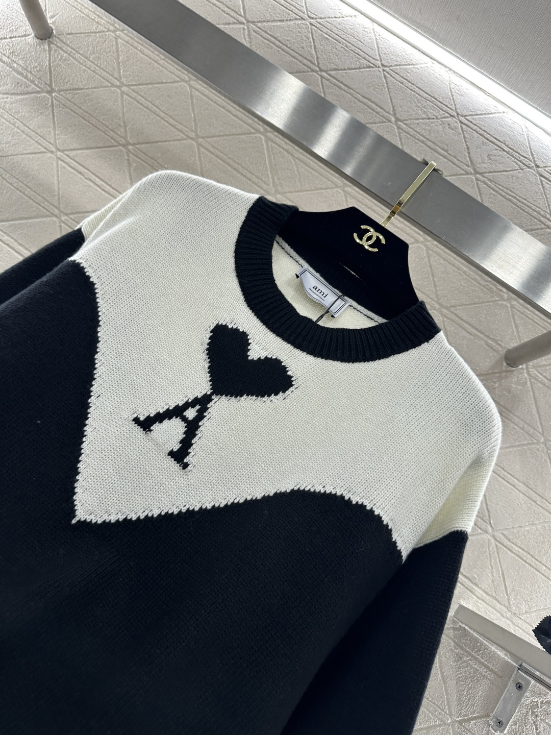 ♥Ami*♥2026新品上架 圆领针织廓形毛衣定制YB羊毛纱线织造，质感细腻，穿搭舒适，圆领针织套头毛衣