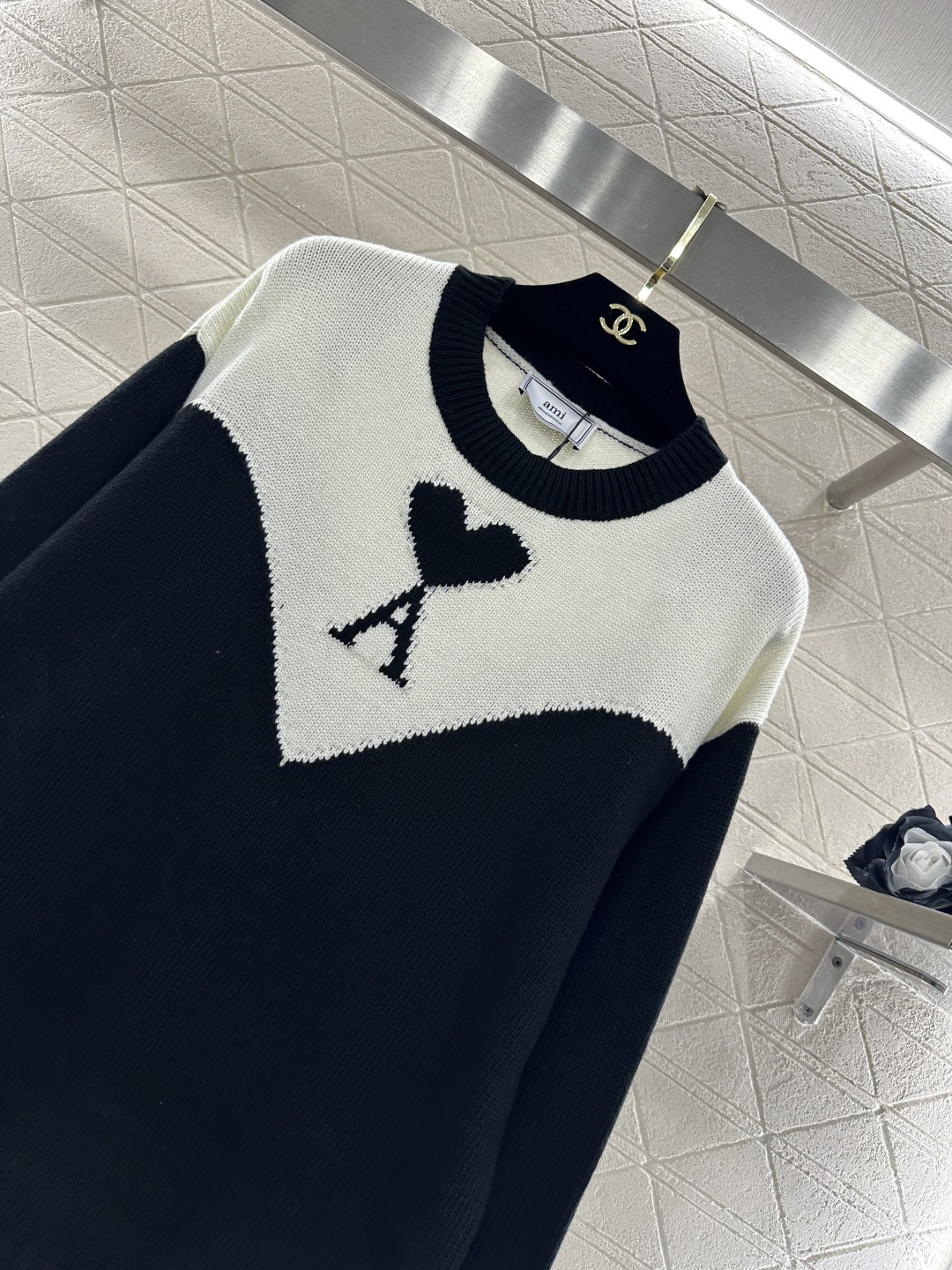 ♥Ami*♥2026新品上架 圆领针织廓形毛衣定制YB羊毛纱线织造，质感细腻，穿搭舒适，圆领针织套头毛衣