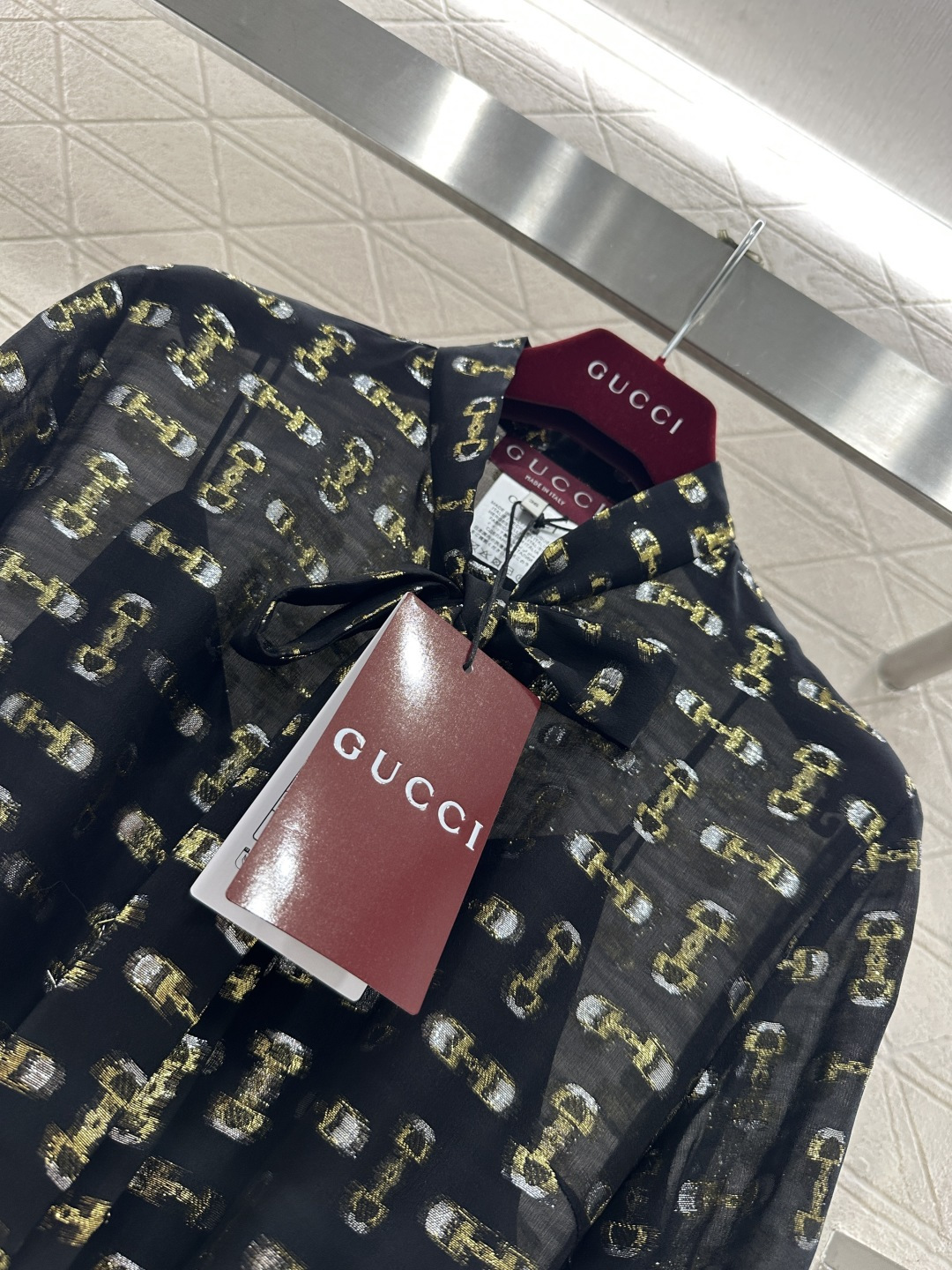 ♥Gucc*♥2026新品上架 活性印花真丝腰带连衣裙定制YB进口百分百桑蚕丝材质，质感光泽，舒适养肤，