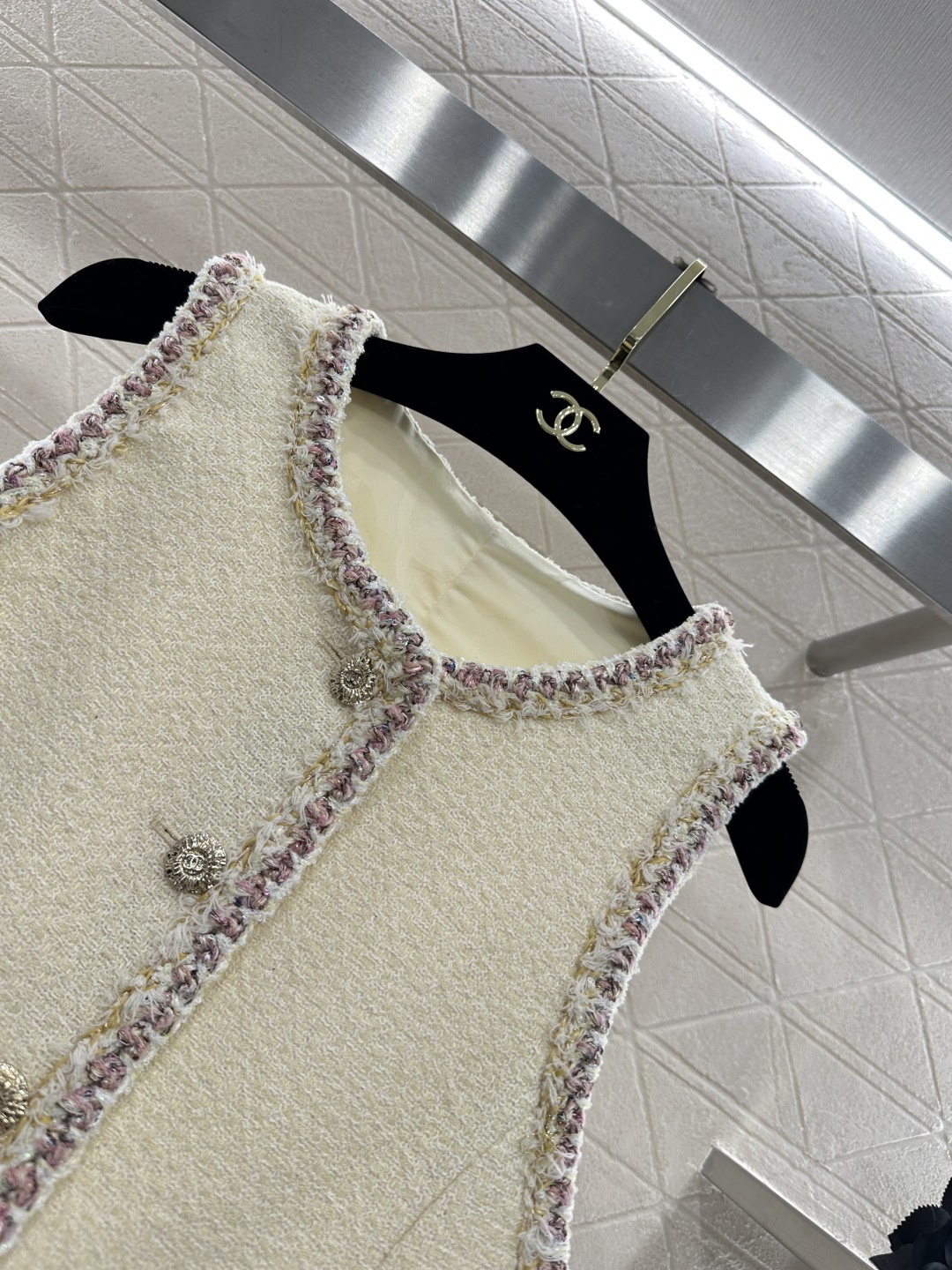 ♥Chane*♥2026新品上架 捆边洋装马甲定制YB进口粗纺羊毛呢材质，质感高级，品相十足，修身马甲剪