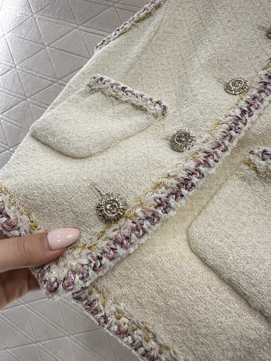 ♥Chane*♥2026新品上架 捆边洋装马甲定制YB进口粗纺羊毛呢材质，质感高级，品相十足，修身马甲剪