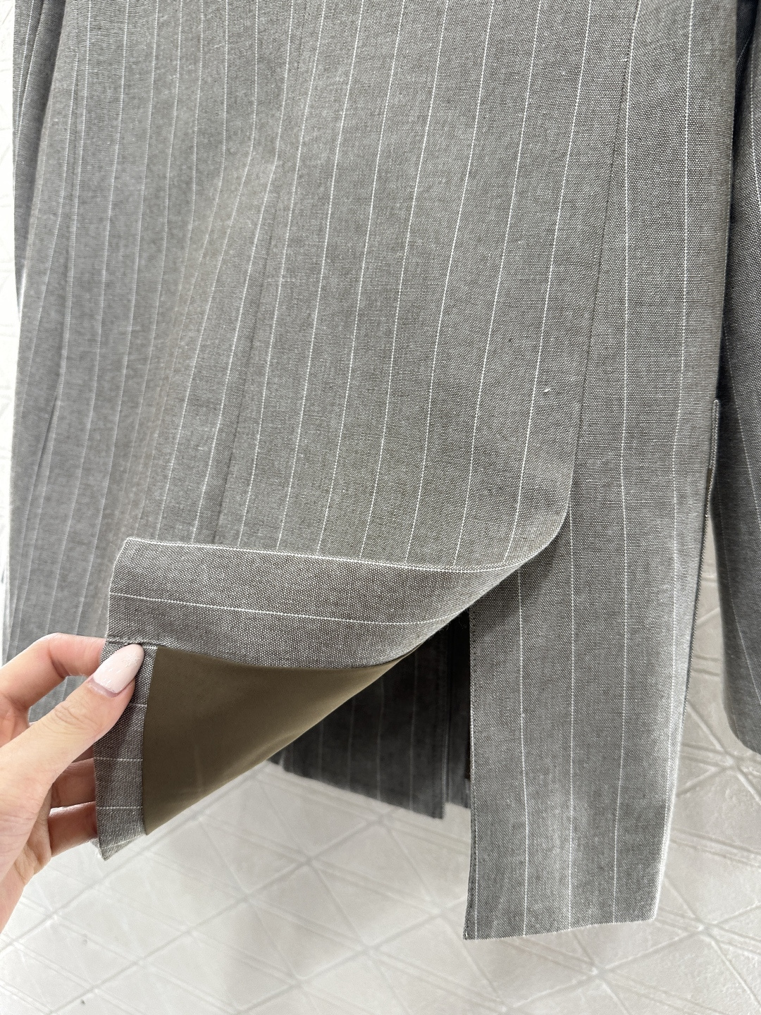 ♥MaxMar*♥2026新品上架 条纹西装外套长裤套装定制YB进口西装材质，质感高级，垂顺有型，正肩廓