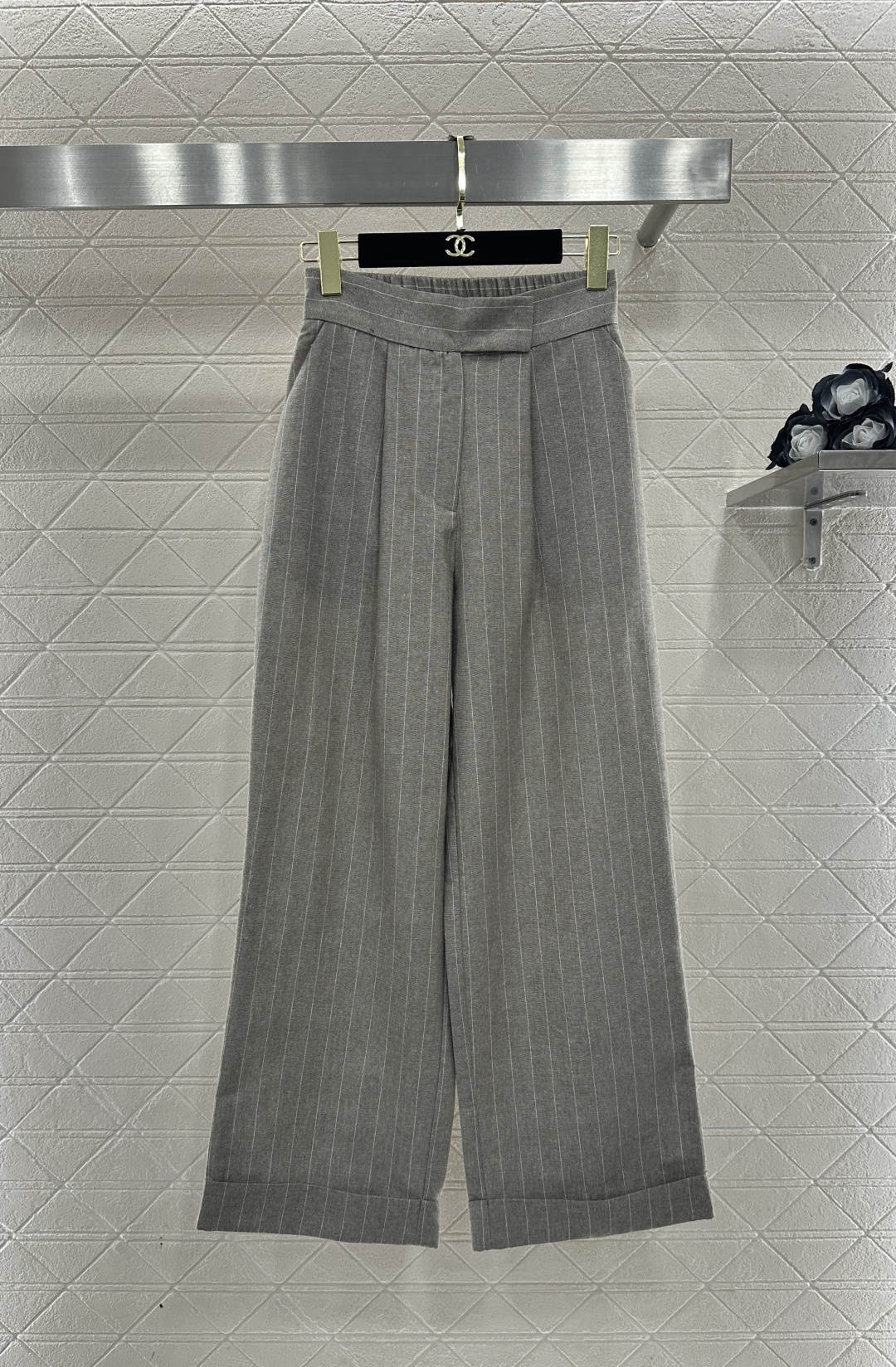 ♥MaxMar*♥2026新品上架 条纹西装外套长裤套装定制YB进口西装材质，质感高级，垂顺有型，正肩廓