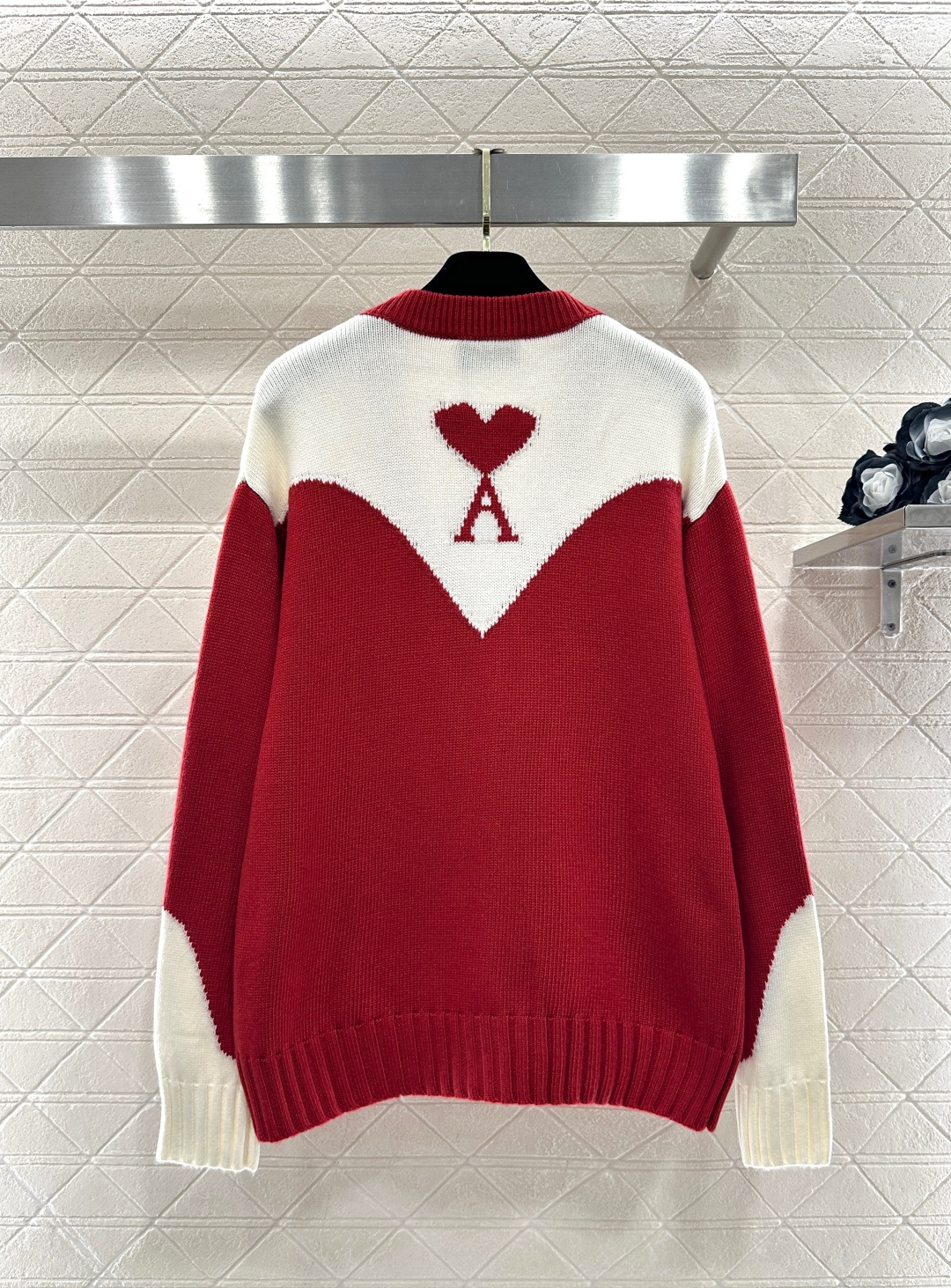 ♥Ami*♥2026新品上架 V领针织廓形针织开衫定制YB羊毛纱线织造，质感细腻，穿搭舒适，V领针织开衫