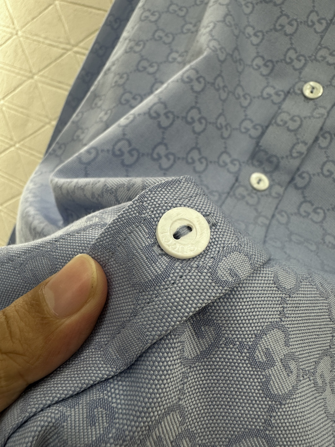 ♥Gucc*♥2026新品上架 贺岁提花刺绣口袋衬衫新年贺岁限定系列#定制YB原生提花全棉材质，质感细腻