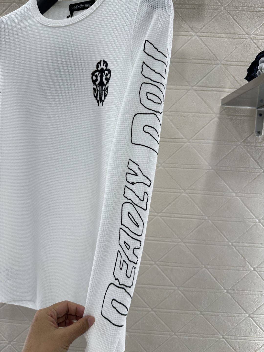 ♥Chrome hear*♥2026新品上架 十字架全棉上衣定制YB斜纹全棉材质，质感细腻，穿搭弹力舒适