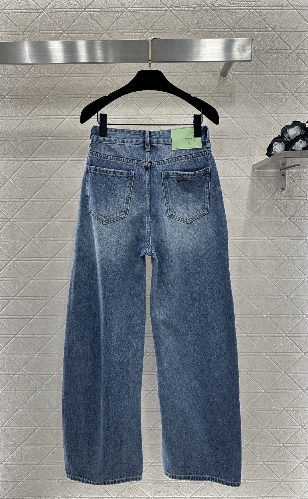 ♥Chrome Heart*♥2026新品上架 彩色皮革十字架牛仔长裤定制YB斜纹棉牛仔材质，酵素水洗，