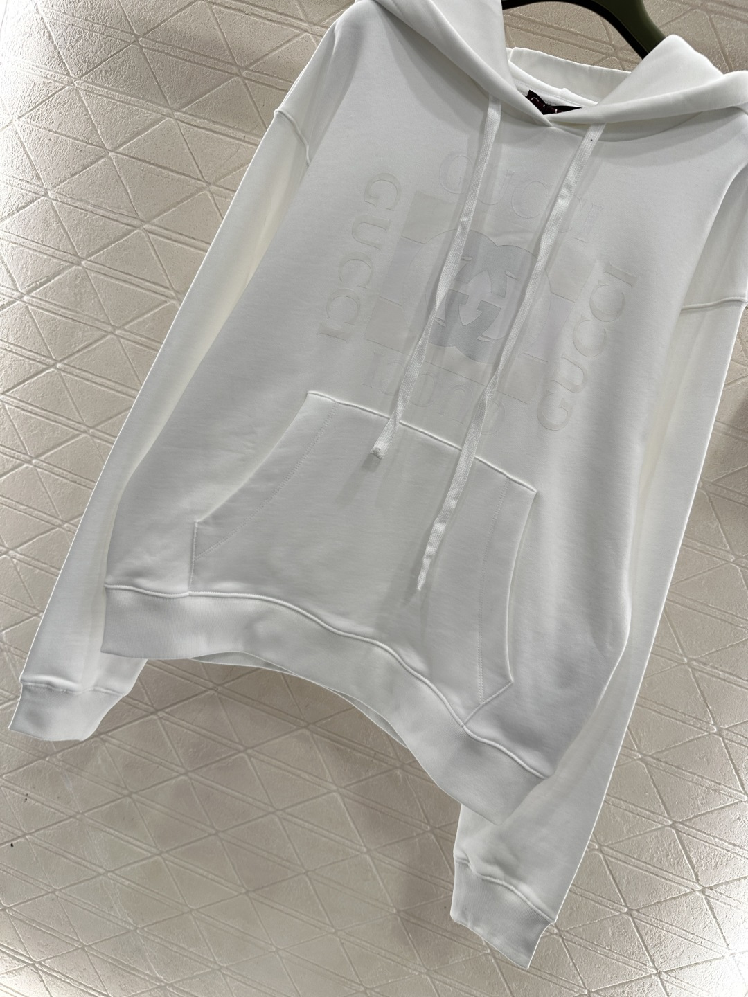 ♥Gucc*♥2026新品上架 印花徽标抽绳连帽卫衣定制YB原生克重全棉材质，还原品质，肉眼可见的高级，