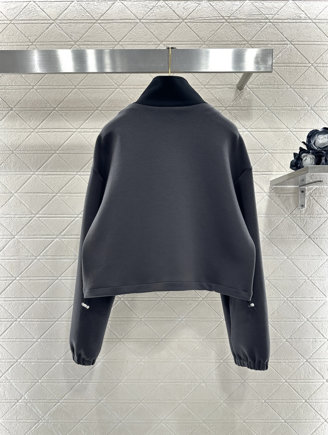 ♥Miumi*♥2026新品上架 拼色休闲夹克长裤套装定制YB斜纹空气棉材质，质感高级，品相十足，休闲套