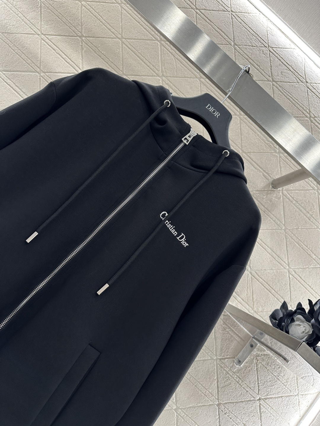 ♥Dio*♥2026新品上架 连帽抽绳拉链卫衣外套定制YB进口材质，舒适软糯，穿搭洋气，连帽拉链卫衣外套