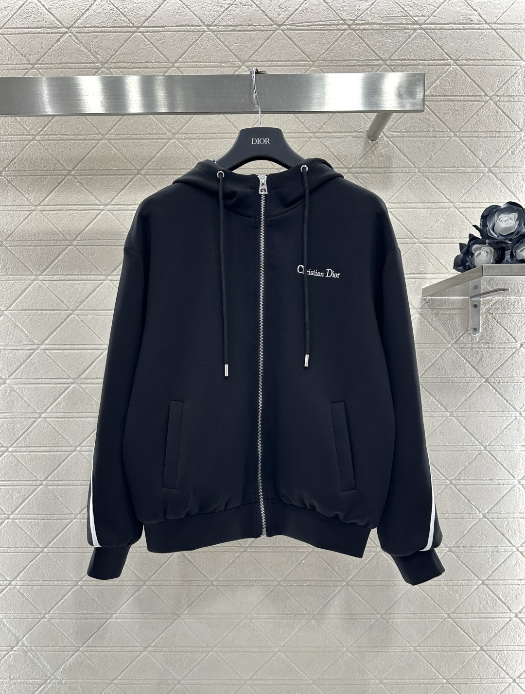 ♥Dio*♥2026新品上架 连帽抽绳拉链卫衣外套定制YB进口材质，舒适软糯，穿搭洋气，连帽拉链卫衣外套