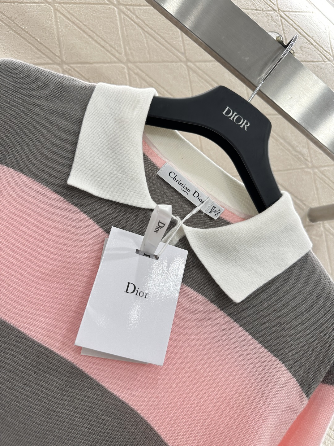 ♥Dio*♥2026新品上架 针织条纹𝑝𝑜𝑙𝑜长袖定制YB全棉纱线织造，密度细针织造，软糯质地，舒适亲肤