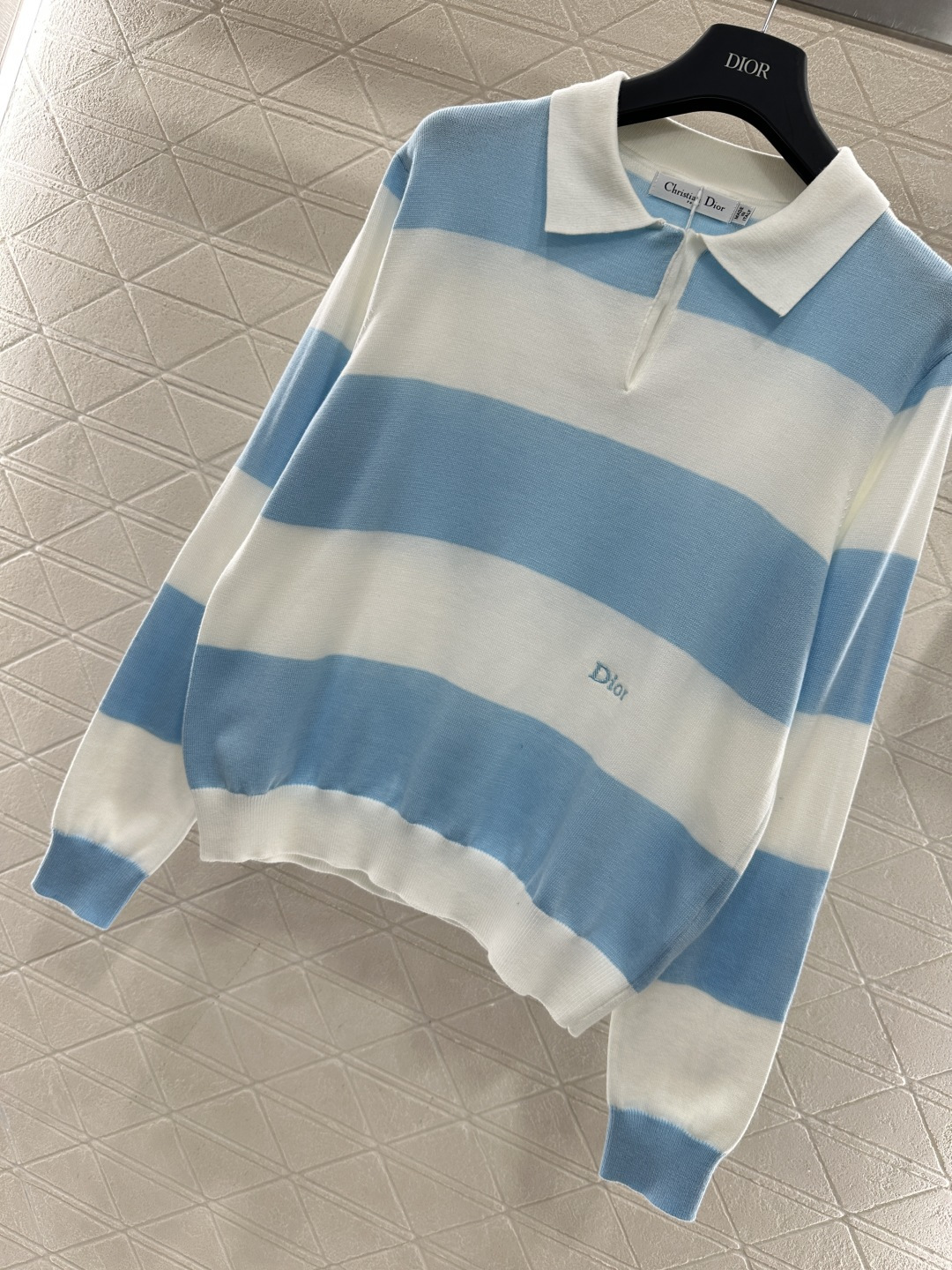 ♥Dio*♥2026新品上架 针织条纹𝑝𝑜𝑙𝑜长袖定制YB全棉纱线织造，密度细针织造，软糯质地，舒适亲肤