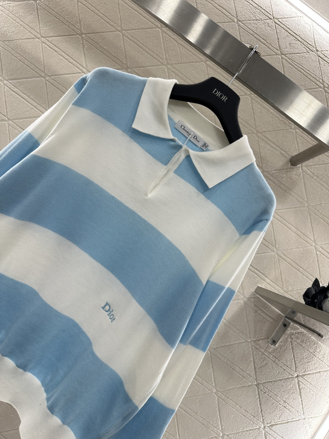 ♥Dio*♥2026新品上架 针织条纹𝑝𝑜𝑙𝑜长袖定制YB全棉纱线织造，密度细针织造，软糯质地，舒适亲肤