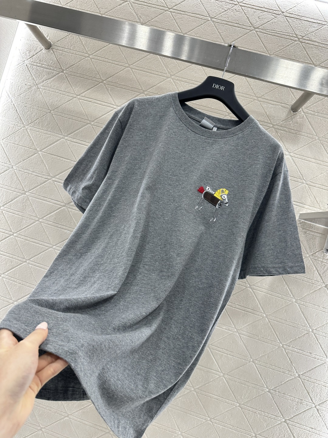 ♥Dio*♥2026新品上架 贺岁圆领刺绣徽标𝑇𝑒𝑒 新年贺岁系列#定制YB原生全棉材质，德国进口机器打