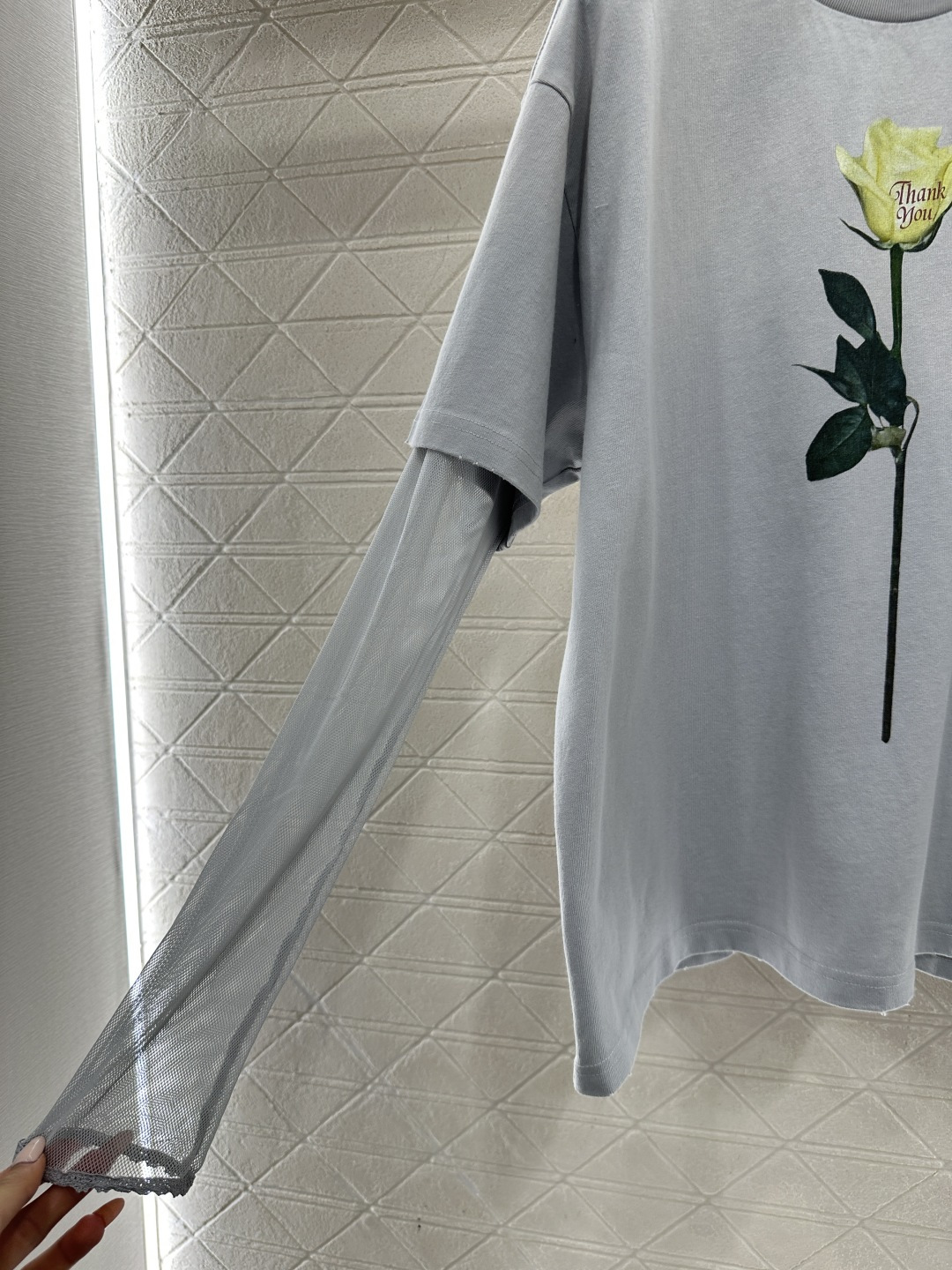 ♥Acne*♥2026新品上架 圆领印花假两件上衣定制YB原生全棉材质，德国进口机器打造，超密度处理，质