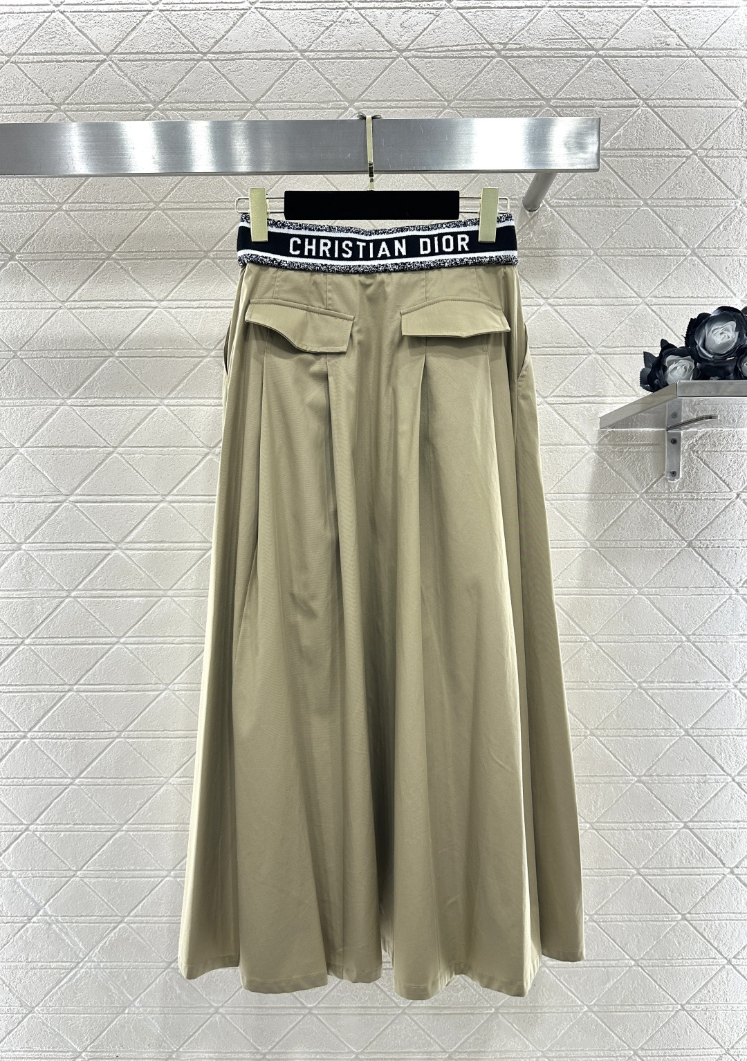 ♥Dio*♥2026新品上架 织带工装伞状半裙定制YB斜纹全棉材质，质感光泽，透气舒适，高腰拉链伞状半裙