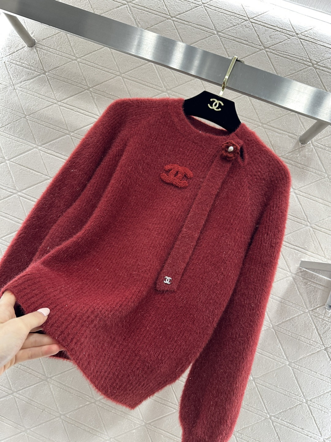 ♥Chane*♥2026新品上架 圆领针织套头毛衣定制YB羊毛纱线织造，质感细腻，穿搭舒适，圆领针织套头