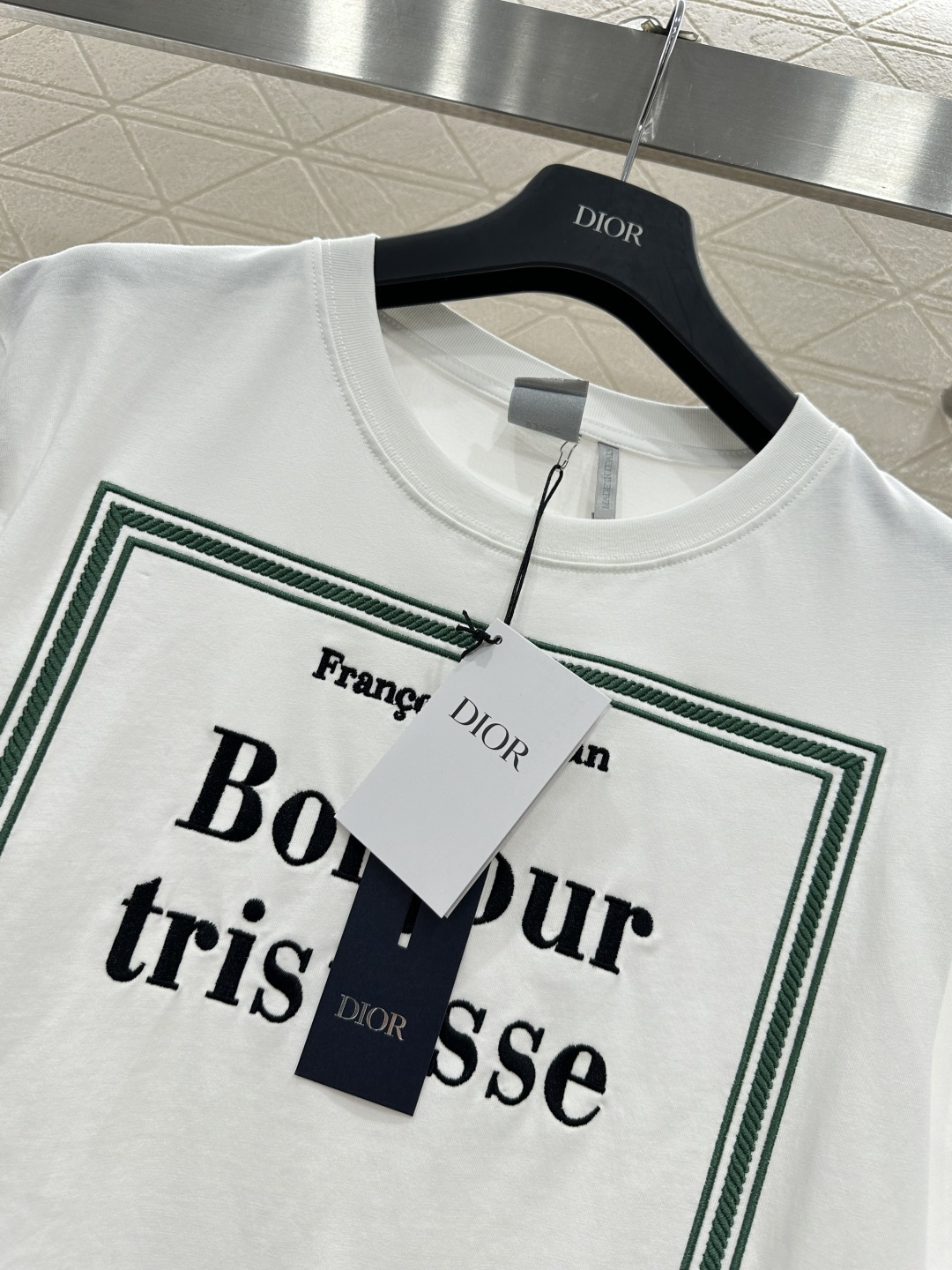 ♥Dio*♥2026新品上架 撞色方框圆领徽标𝑇𝑒𝑒定制YB原生全棉材质，柔软亲肤，舒适有型，宽松𝑇恤版